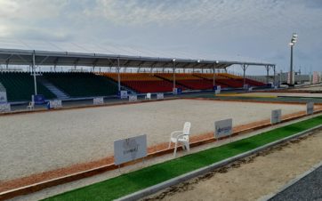 Championnat du monde pétanque Cotonou Bénin 4000places tribune modulaire