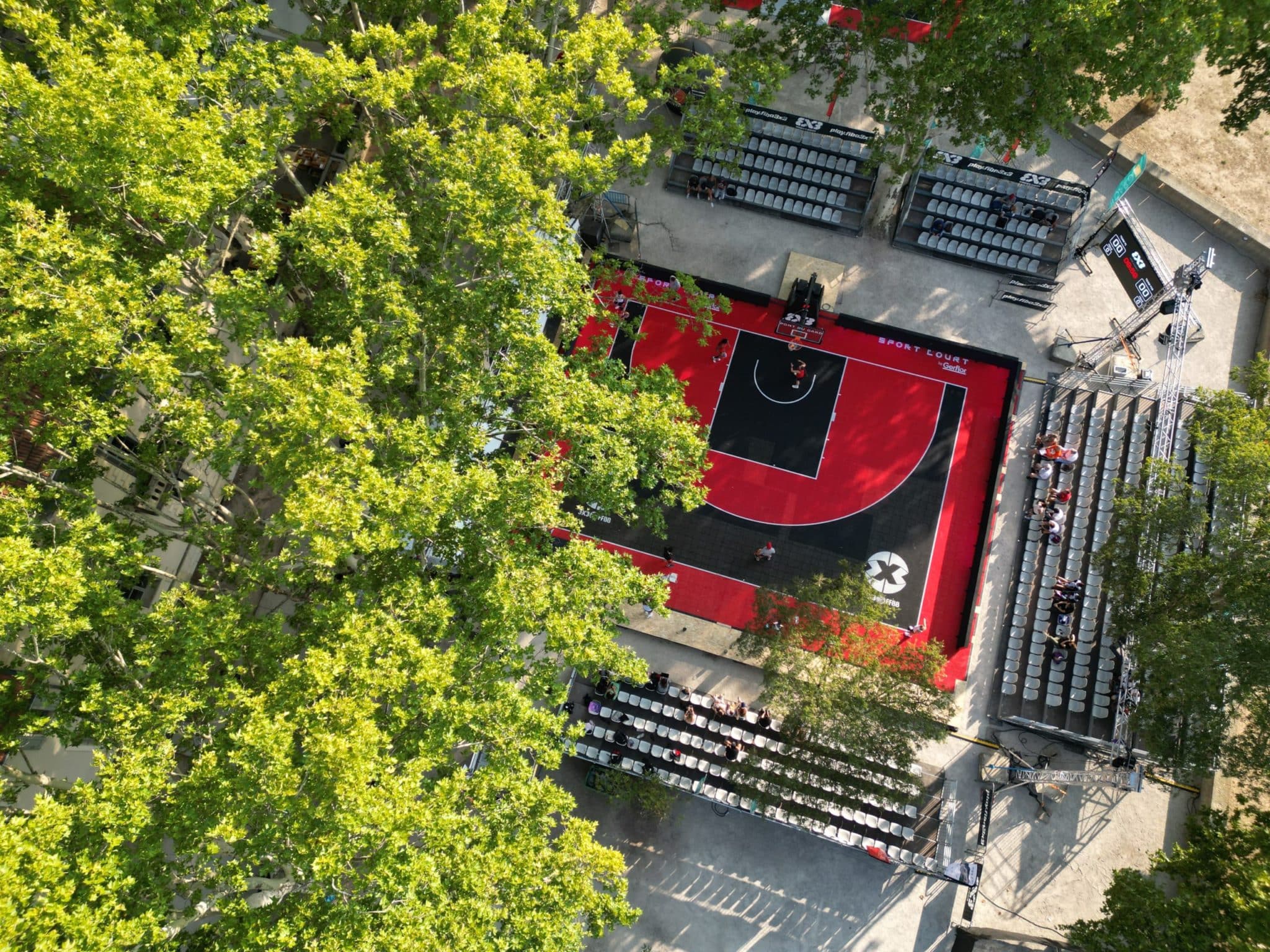 Basket 3x3 Pont du Gard Tribune modulaire