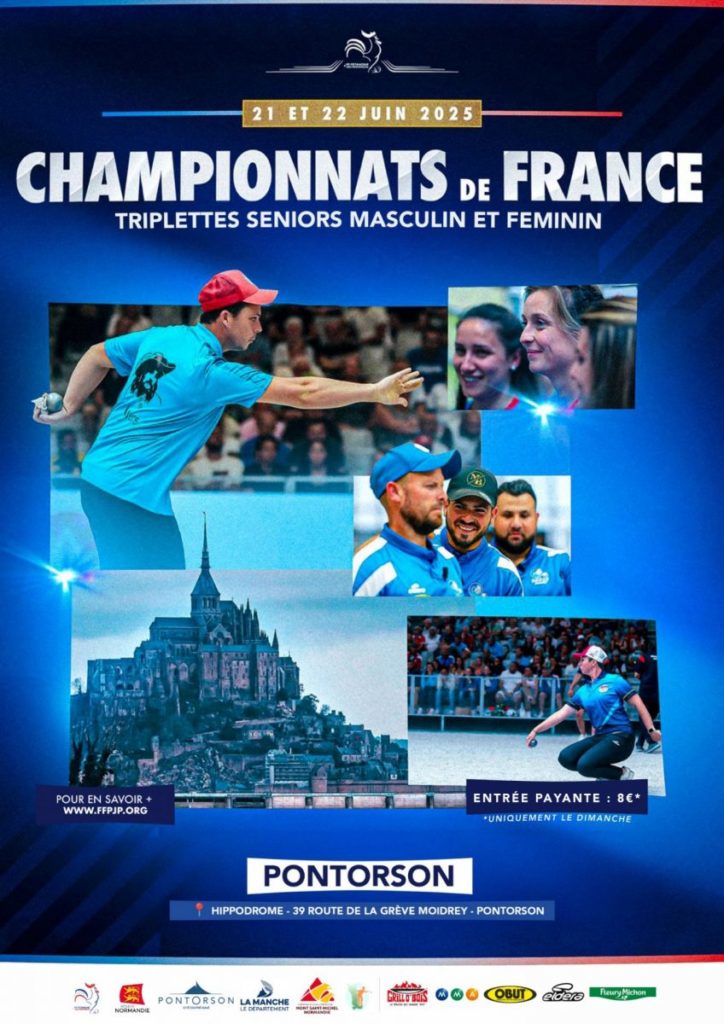 affiche championnats de France de pétanque 2025 Pontorson