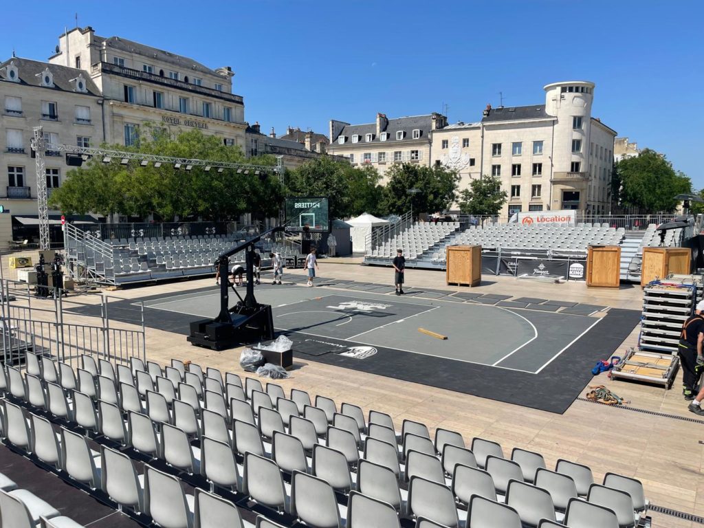 location de tribune pour festival de basket 3x3 à Poitiers (édition 2025)