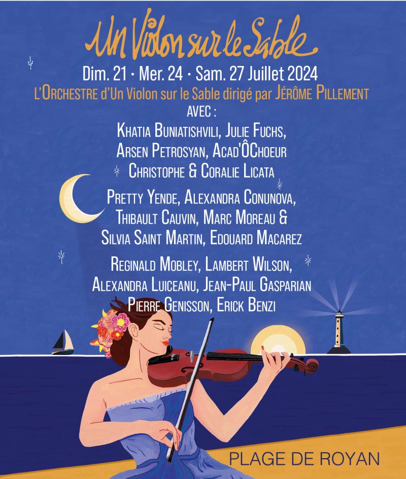 affiche festival Un violon sur le sable